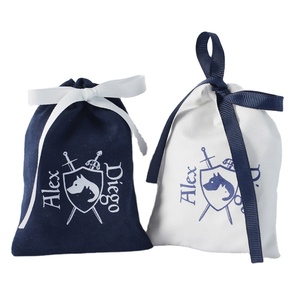 Custom <b>Navy</b> Suede Rectangle Gift Bags Adjustable Velvet Flannel <b>Ribbon</b> Drawstring Packaging Dust Sack Jewelry Pouch Logo - Product Image 1