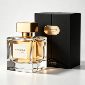 Flacon de <span class=keywords><strong>parfum</strong></span> transparent carré personnalisé, fond lourd, OEM, flacon de <span class=keywords><strong>parfum</strong></span> en verre carré de luxe, logo personnalisé - Product Image 4
