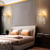 Lampe murale en cristal de luxe moderne, lampe de chevet pour salon, chambre à coucher, mur de fond, villa, éclairage intérieur, décoration, lumière LED