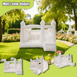 Commercial White Castle Bounce House Bouncy Castle with Slide Bouncy House <b>Inflatable</b> <b>Bouncer</b> Jumping Castle for Adults - Product Image 2