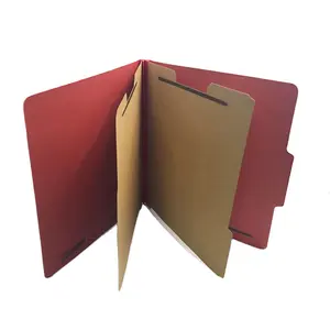 Medical Record A4 Kraft Paper recycled pressboard Classification 2-Hole manila File Folder with fasteners