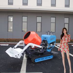 Nouveau produit petit mini bétonnière 300-1500L auto-chargement mini dumper portable automatique piste mobile bétonnière - Product Image 4