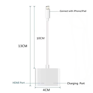 1080P HDTV kỹ thuật số AV Adapter cho <span class=keywords><strong>iPhone</strong></span> <span class=keywords><strong>iPad</strong></span> cho <span class=keywords><strong>iPod</strong></span> Plug & Play điện thoại di động không có thêm điện cần thiết Hộp gói - Product Image 5