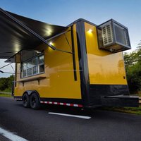 Nouvelle vente flash : grande remorque alimentaire mobile, chariot à pizza, camion à café mobile, bar à bière mobile avec roues, remorque chariot alimentaire