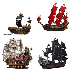 Reobrix 66037 Modello Flying Dutchman 66011 Nave Pirata Royal Sunshine, Mattoncini per Costruzione di Barche - Product Image 1