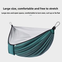 Hamac moustiquaire de camping JIAWEI épaissi et résistant aux déchirures avec design bicolore, capacité de 250 kg, longueur de 270 cm