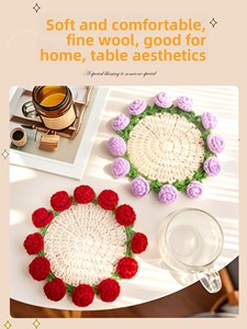 Guide du débutant pour le <span class=keywords><strong>crochet</strong></span> : Bouquet de roses simple, <span class=keywords><strong>couverture</strong></span>, dessous de verre, fil à tricoter DIY - Un cadeau artisanal significatif - Product Image 3