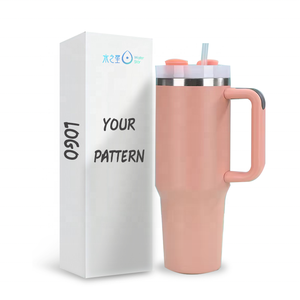 Mug <span class=keywords><strong>de</strong></span> voyage isotherme en acier inoxydable à double paroi <span class=keywords><strong>de</strong></span> 1200 ml avec poignée, paille et couvercle réutilisable pour le <span class=keywords><strong>camping</strong></span> - Product Image 2
