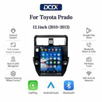 Radio para Auto con Pantalla Vertical de 12.1 Pulgadas para Toyota Prado (2010-2013), con Sistema Multimedia Inalámbrico Android Auto y CarPlay, Unidad Principal con Bluetooth