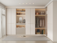 Ensemble de dressing de chambre sur mesure, autoportant, extensible et réglable, de style moderne et minimaliste, avec bureau et coiffeuse, grande capacité