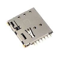 Support de carte Nano SIM auto-éjectable 7P avec broche de détection LCP, haute température, entièrement SMT, pour montage sur table pour appareils numériques 3C