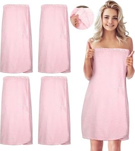 Peignoir de spa personnalisé avec logo, robe de salon avec fermeture réglable, enveloppes légères et élastiques pour le bain, la douche, jupe pour femmes - Product Image 5