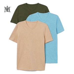 Heap-Camiseta de algodón con hombros caídos para hombre, sublimada Camiseta con cuello en V, camiseta lisa transpirable con logotipo de moda - Product Image 1