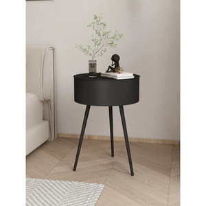 Round Coffee <b>Table</b> Plastic Top White 3 Legs <b>Side</b> <b>Table</b> For Living Room <b>Sofa</b> Area - Product Image 4