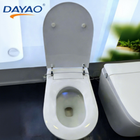 WC intelligent avec réservoir intégré, siège chauffant, chasse d'eau automatique après utilisation, prévention du reflux, anti-siphon, lumière nocturne, IPX4