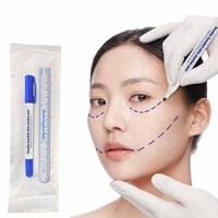 Stylos marqueurs à double pointe pour sourcils, personnalisés KHY, pour hôpitaux et usage médical, encre violette non toxique, stériles, marqueurs chirurgicaux pour la peau