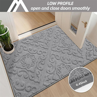 Tapis de porte de luxe Tapis d'entrée antidérapant 36x60 pouces Tapis de bienvenue absorbant Tapis de sol d'entrée lavable pour pattes de boue