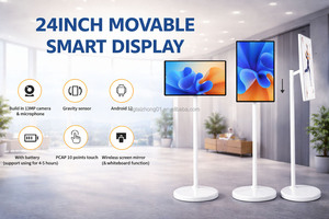 Pantalla LCD Publicitaria Giratoria Recargable de 32 Pulgadas para Interiores, Soporte Inalámbrico para Exhibición de Video y Medios, Inteligente para Tiendas Minoristas - Product Image 2