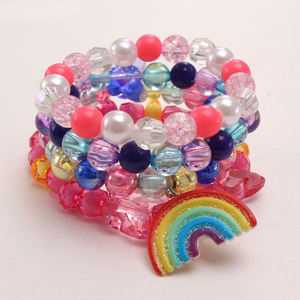 Bracelet arc-en-ciel coloré avec gâteau en forme de cœur pour fille, perle, offre spéciale, <span class=keywords><strong>2022</strong></span> - Product Image 1