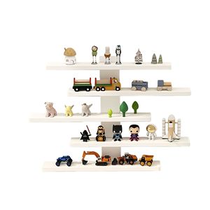 Wall Mounted Multi Tier Shelf 5 Layers No Drilling Required For Figurines Toys Storage - Product Image 4