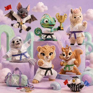 Souvenirs en peluche de karaté personnalisés pour les fans et les spectateurs, animaux en peluche écologiques, usine OEM, délai de livraison court - Product Image 1