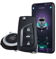 Alarm mobil sistem kontrol ponsel Universal, Starter masuk tanpa kunci, sistem Alarm mobil keamanan dengan Bluetooth