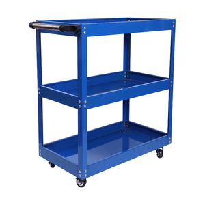 Carrello Portautensili Mobile a 3 Ripiani con Quattro Ruote in Acciaio, Facile da Usare per Officina e Attrezzi - Product Image 2