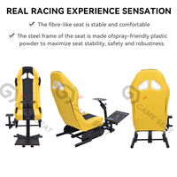 GY031 Placa de pedal ajustable ODM OEM Simulador de carreras Sim profesional Silla de movimiento de cabina para PC,Wii,Logitech G25,G27,G920,G29