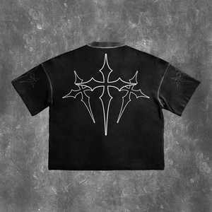 High Quality <b>Men</b> Vintage Washed <b>Silk</b>/Cotton O-Neck Short Sleeve Knitted Oversized Streetwear T-<b>Shirts</b> - Product Image 3