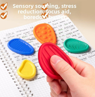 Paquete de 6 Juguetes Sensoriales de Silicona Suave con Textura, Regalos de Silicona Novedosos, Piedras Antiestrés, Juguetes Sensoriales para el Autismo, Juguetes para Calmar la Ansiedad de los Niños