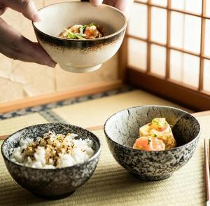 Vaisselle en céramique noire réactive émaillée en gros, bols japonais, bols à riz et à soupe en céramique - Product Image 2
