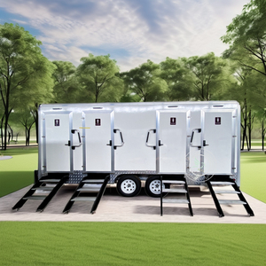Remolque Sanitario Portátil Duradero de Tres Habitaciones, Espacios Divisibles para Hombres y Mujeres, para Hogar, Oficina, Tienda, Construcción, Nuevo, Tipo Sandwich - Product Image 6