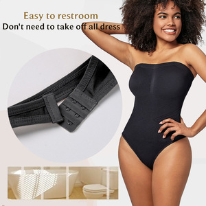 Conjunto de sujetador y faja sin tirantes elegante para mujer, de cintura alta, control de abdomen, sexy, para mujer madura, Shapewear - Product Image 4