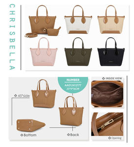 Chrisbella Bags Wholesale <span class=keywords><strong>China</strong></span> 2025新款高端女式小方包手提包女式手袋和钱包 - Product Image 6