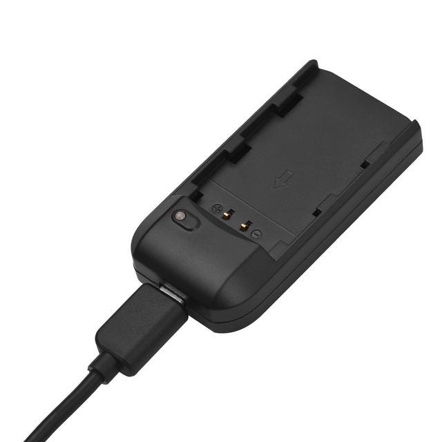 Mini Portable NP-FV5 PLUS Battery Charger with Indicator Light Type-C Charging Cable