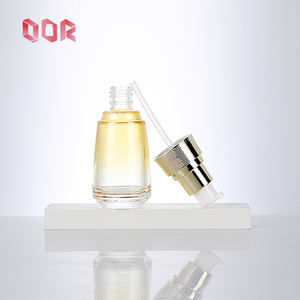 Customized gradient ramp <b>glass</b> <b>bottle</b> cosmetics Container <b>Empty</b> <b>bottle</b> for Cosmetic lotion Packaging with Screw Cap - Product Image 3