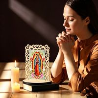 Faveurs de baptême, statues en bois de Notre-Dame de Guadalupe, cadres photo de la Vierge de Guadalupe, décoration de table pour la première communion, cadeau catholique