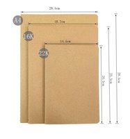 Carnet en papier kraft A5 écologique, couverture rigide recyclée, pour écrire, bloc-notes minimaliste pour réunions professionnelles