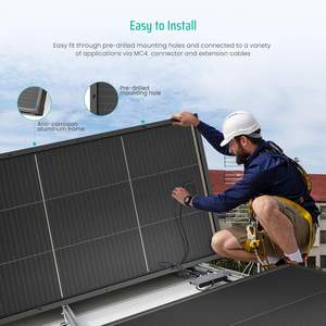 لوح شمسي ثنائي الوجه من AISmartlink بقوة 120 واط وجهد 12 فولت، لوح شمسي أحادي البلورة عالي الكفاءة يعمل مع الشاحن - Product Image 6