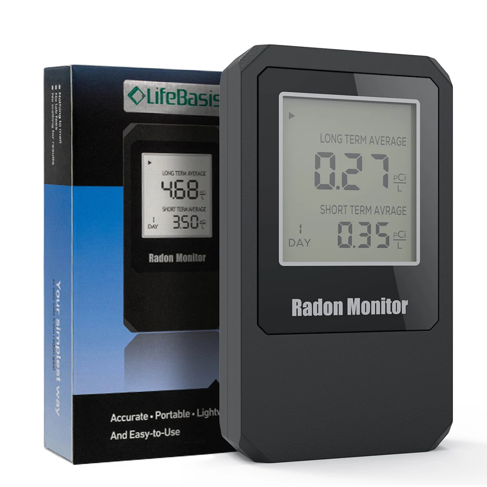 Moniteur de Radon numérique Smart Home Use Détecteur de gaz Radon portable RN-55