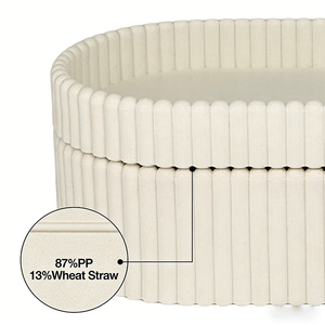 Boîte de rangement empilable haute à rayures verticales, série prix usine, étanche pour salle de bain, design moderne, ensembles de salle de bain - Product Image 4