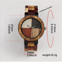 Jam tangan kayu paduan mewah Top mode kepribadian Gerakan Jepang grosir jam tangan kuarsa kayu tahan air untuk pria