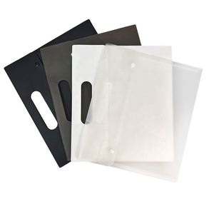 Custom Printed Logo <b>A4</b> <b>Document</b> Bags Portable Business Presentation Waterproof Plastic Pp File <b>Folder</b> Stationary Filing - Product Image 1