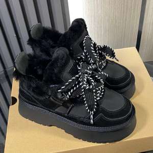 Botas de Nieve de Invierno Cómodas Unisex con Parte Superior de Tela, Forro de Piel, Plataforma, Amortiguación, Tendencia de Moda para Celebridades - Product Image 6