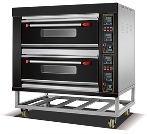 เตาอบไฟฟ้าเชิงพาณิชย์ 13.2 กิโลวัตต์ แบบ 2 ชั้น 4 ถาด ทำจากสแตนเลส สำหรับร้านเบเกอรี่ ร้านอาหาร พิซซ่า ขนมปัง และขนมอบ - Product Image 3