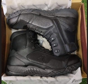 SF30 Customized Outdoor Camping Sports <b>Hiking</b> Shoes Black Khaki Asiaon a Marks 6 Inches Ankle <b>Boots</b> - Product Image 2