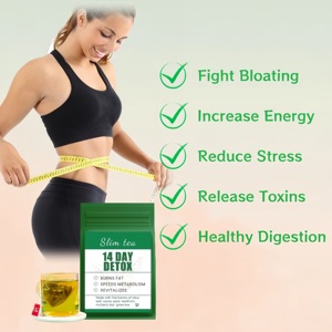 Té de Hierbas Orgánico Instantáneo para Pérdida de Peso y Reducción de Grasa Abdominal, Té Herbal Adelgazante para Limpieza de Colon de 14 Días, Té Detox Nocturno - Product Image 2