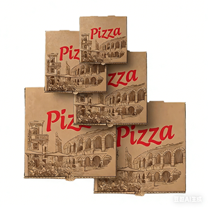 Boîte à pizza en carton 6 9 10 12 pouces Logo personnalisé imprimé Laminé Carton ondulé de qualité alimentaire Boîte à pizza jetable - Product Image 1