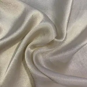 Woven rayon challi fabric 100% viscose rayon satin plain dyed luxurious solid fabric for dress tela