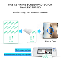 Film protecteur d'écran en hydrogel de qualité supérieure, sans plis, pour découpeuse de membrane, pour iPhone Duo Folding - Film protecteur Endurance
